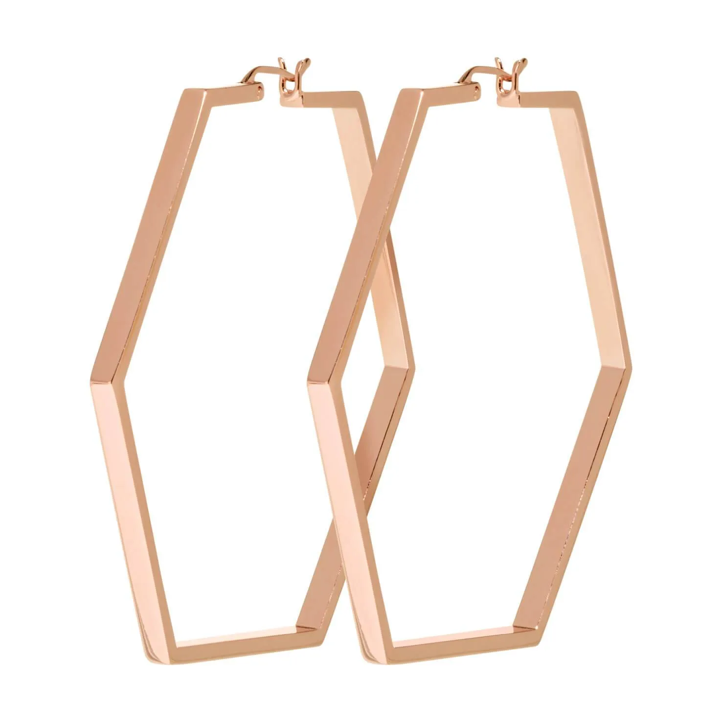Boucles d'oreilles CLUSE Essentielle Rose Gold Large Hexagonal Hoop CLJ50003