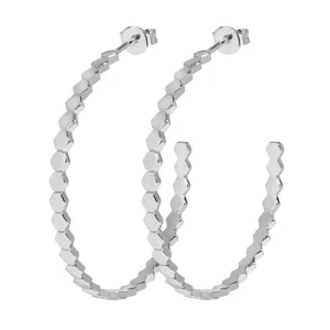 Boucles d'oreilles CLUSE Essentielle Silver All Hexagons Hoop CLJ52008