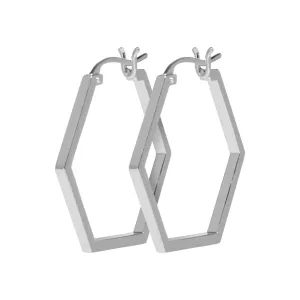 Boucles d'oreilles CLUSE Essentielle Silver Hexagonal Hoop CLJ52004