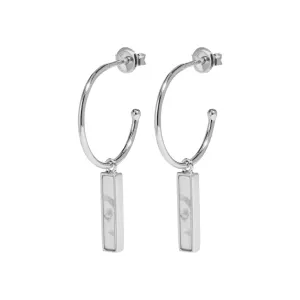 Boucles d'oreilles CLUSE Idylle Silver Marble Bar Hoop CLJ52001