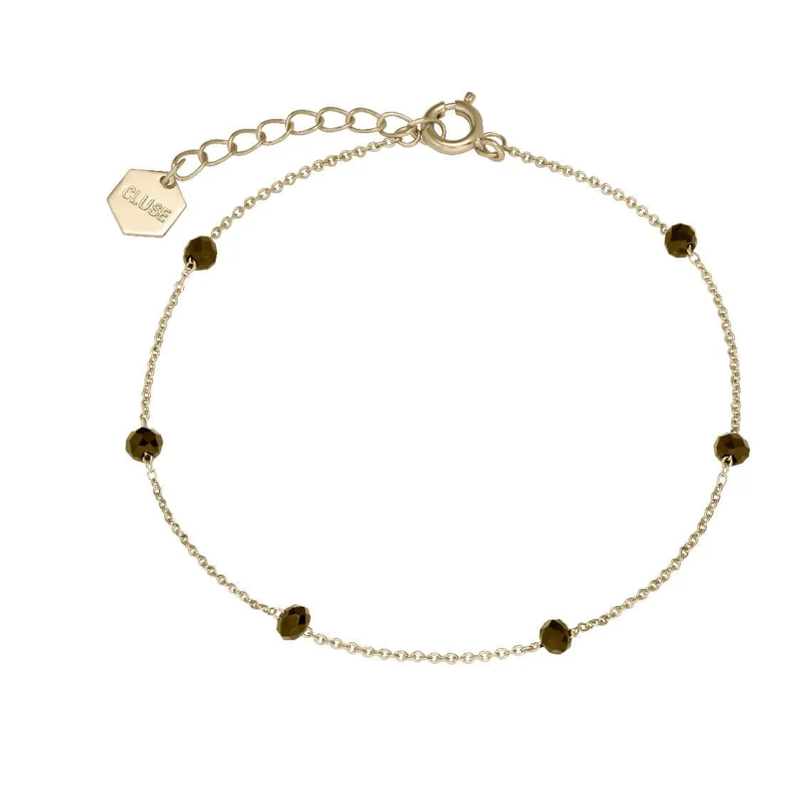 Bracelet CLUSE Essentielle Gold Black Crystals Chain CLJ11013