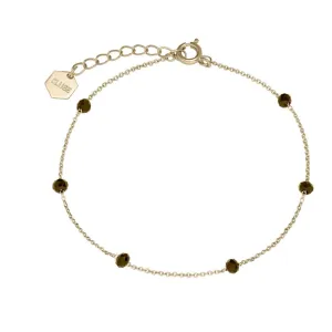 Bracelet CLUSE Essentielle Gold Black Crystals Chain CLJ11013