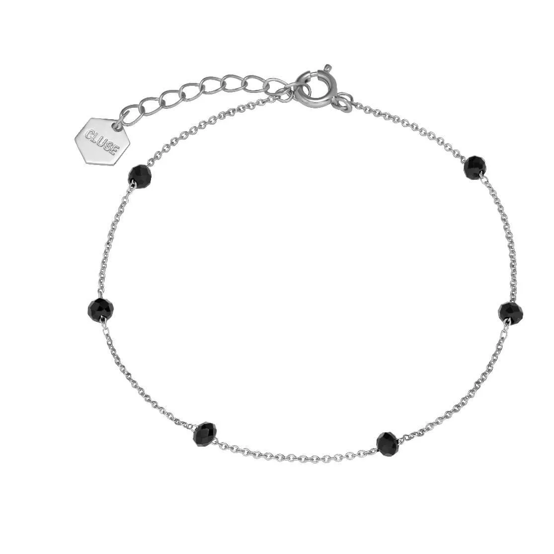 Bracelet CLUSE Essentielle Silver Black Crystals Chain CLJ12013