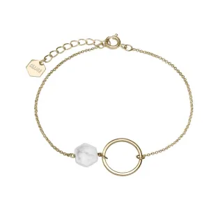 Bracelet CLUSE Idylle Gold Open Circle Marble Hexagon Chain CLJ11008