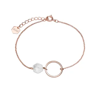 Bracelet CLUSE Idylle Rose Gold Open Circle Marble Hexagon Chain CLJ10008