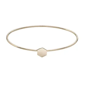 Bracelet jonc CLUSE Essentielle Gold Hexagon CLJ11001