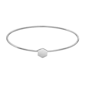Bracelet jonc CLUSE Essentielle Silver Hexagon CLJ12001