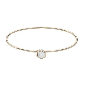 Bracelet jonc CLUSE Idylle Gold Marble Hexagon CLJ11002