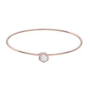 Bracelet jonc CLUSE Idylle Rose Gold Marble Hexagon CLJ10002