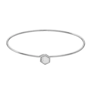 Bracelet jonc CLUSE Idylle Silver Marble Hexagon CLJ12002