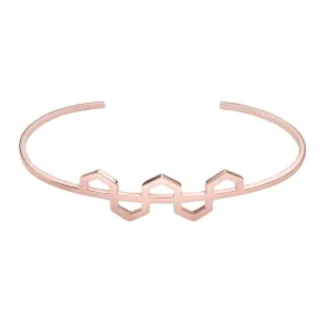 Bracelet Manchette CLUSE Essentielle Rose Gold Hexagons Pattern CLJ10004