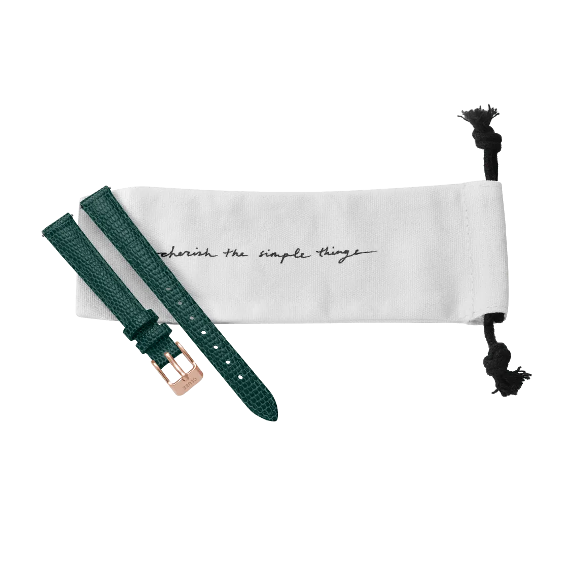Bracelet pour montre CLUSE La Vedette Rose Gold/Emerald Lizard CLS525