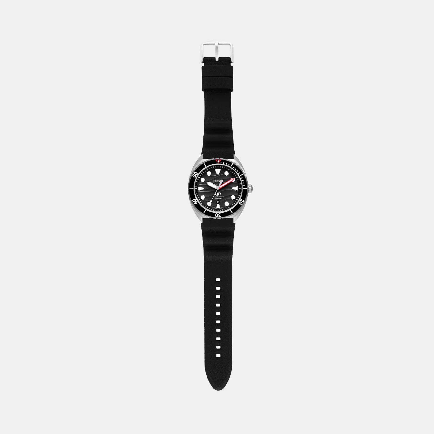 Breaker Men Quartz Black Dial Analog Silicone Watch FS6062