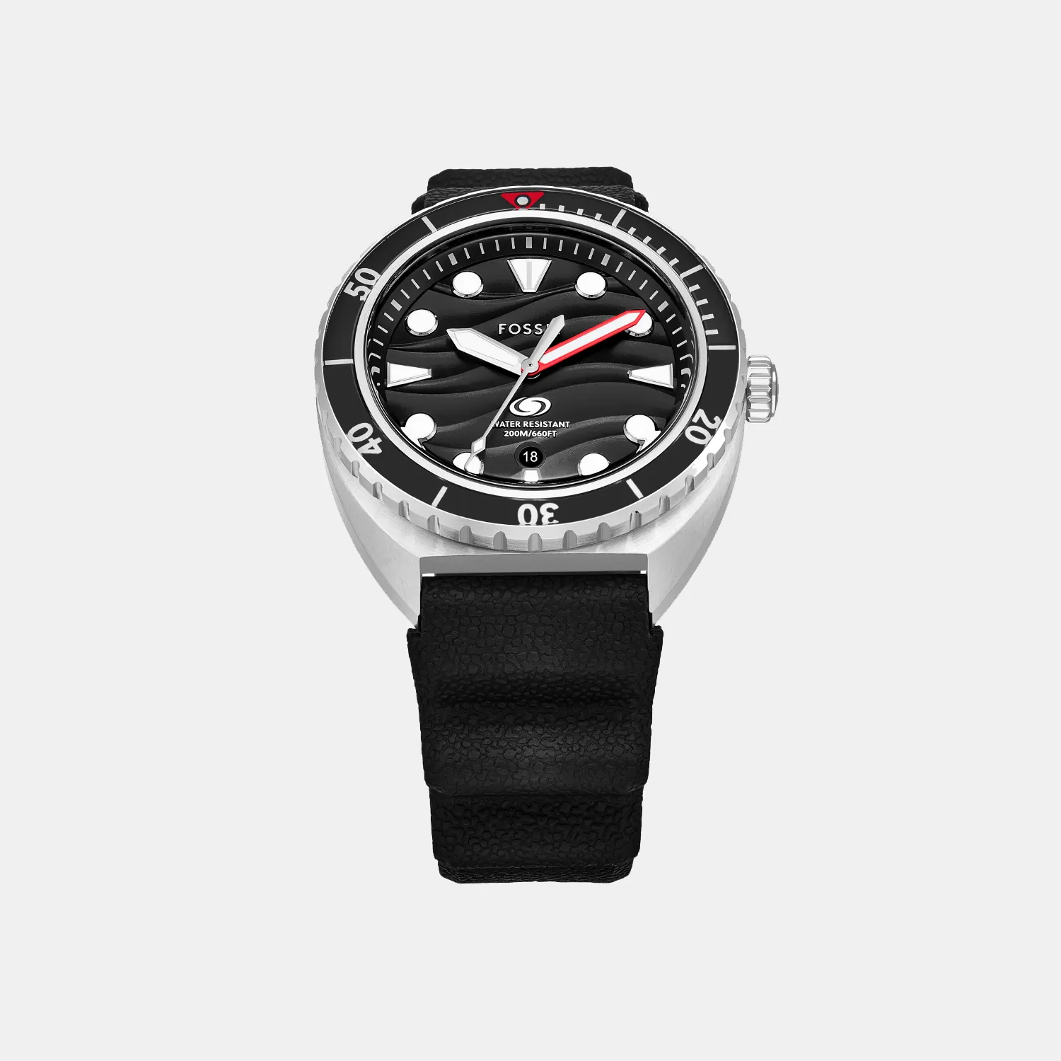 Breaker Men Quartz Black Dial Analog Silicone Watch FS6062