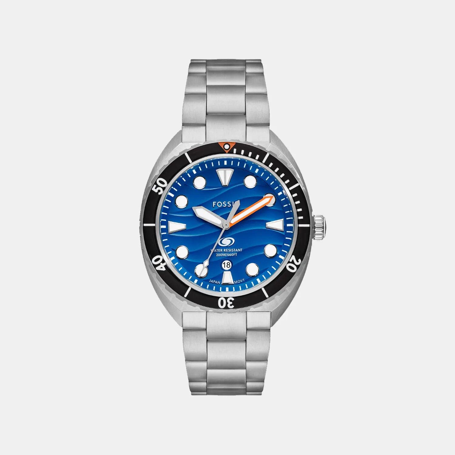 Breaker Men Quartz Blue Dial Analog Stainless Steel Watch FS6064