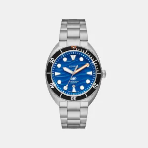 Breaker Men Quartz Blue Dial Analog Stainless Steel Watch FS6064