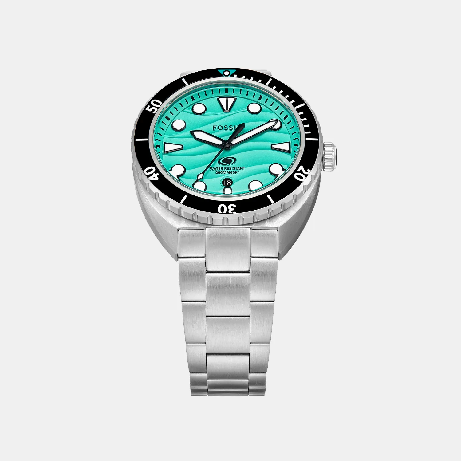 Breaker Men Quartz Green Dial Analog Stainless Steel Watch FS6066
