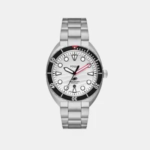 Breaker Men Quartz White Dial Analog Stainless Steel Watch FS6063