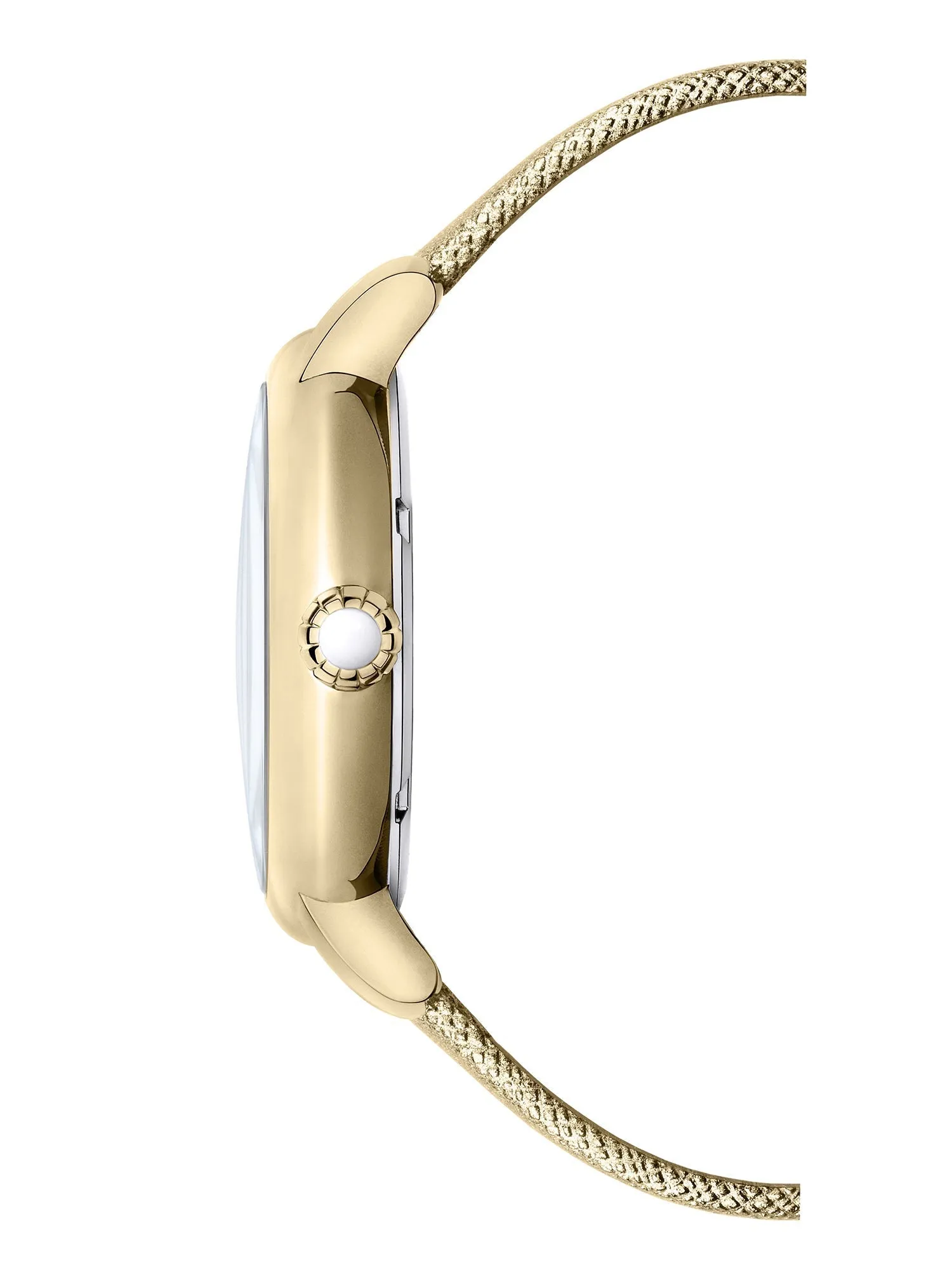 Brera Orologi "Valentina Modern" BRVAMO3803 Silver Dial/Yellow Gold Leather Women's Watch