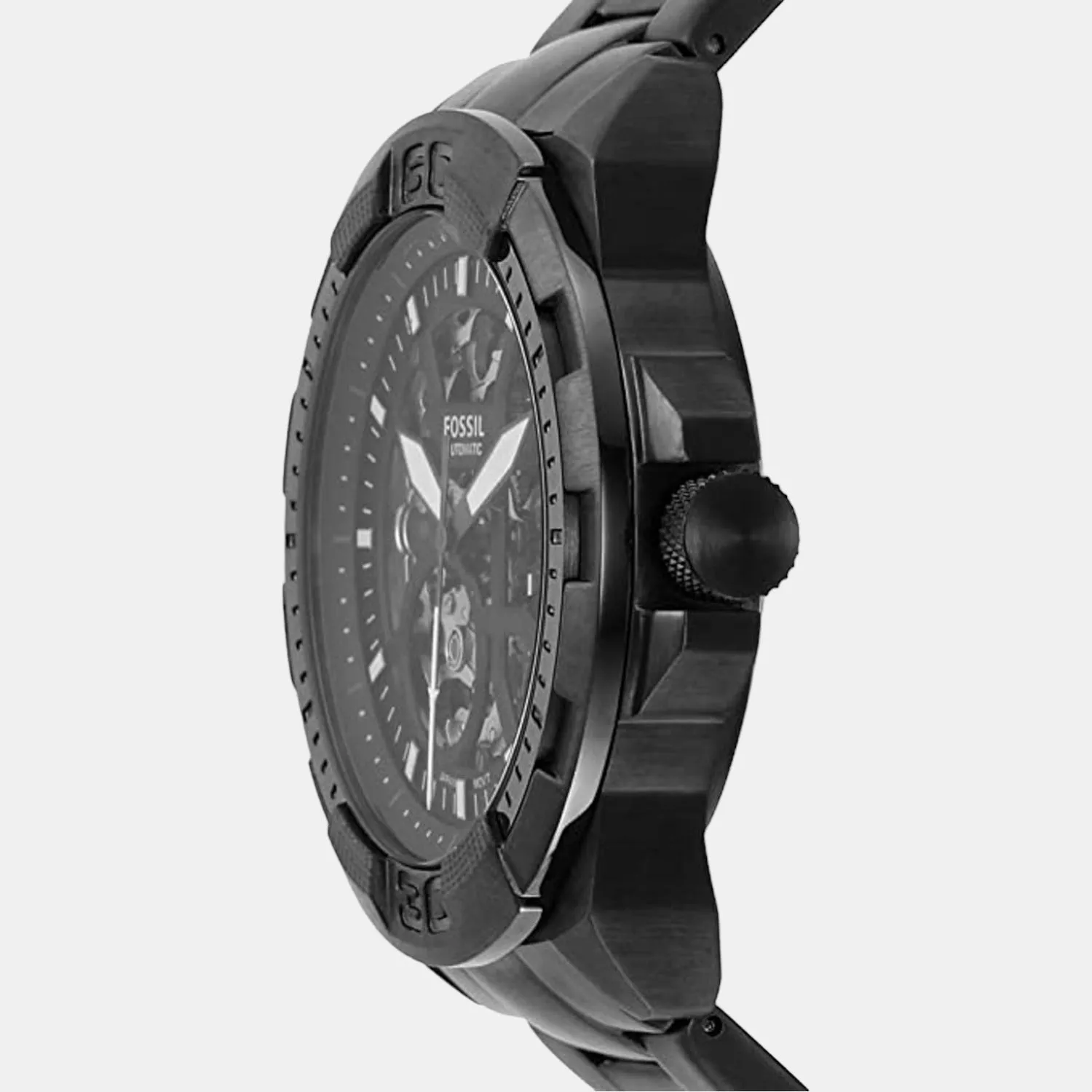 Bronson Men Automatic Black Dial Analog Stainless Steel Watch ME3217