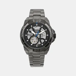 Bronson Men Automatic Black Dial Analog Stainless Steel Watch ME3218