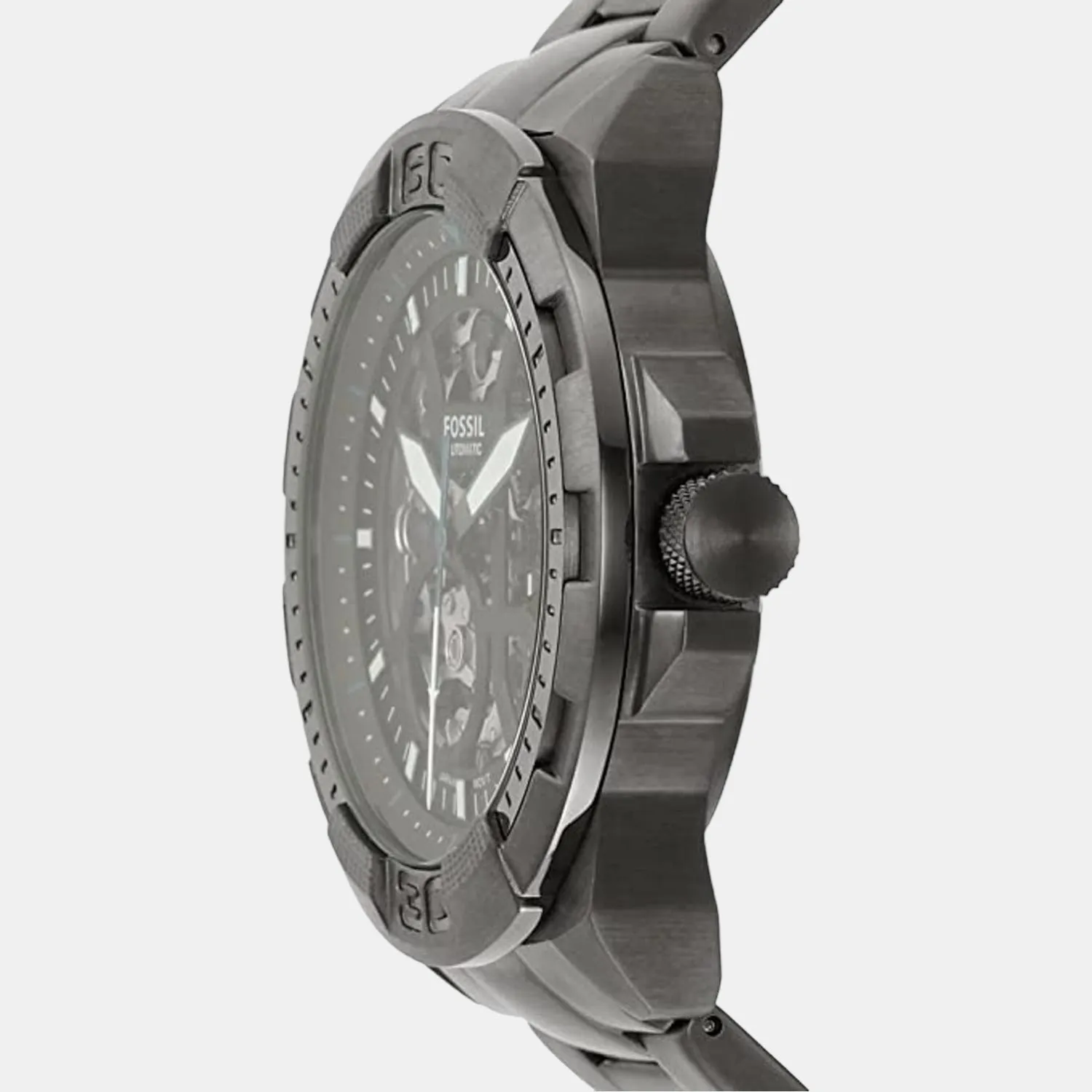 Bronson Men Automatic Black Dial Analog Stainless Steel Watch ME3218