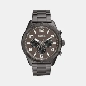 Brox Men Quartz Grey Dial Multi-Function Stainless Steel Watch BQ2533