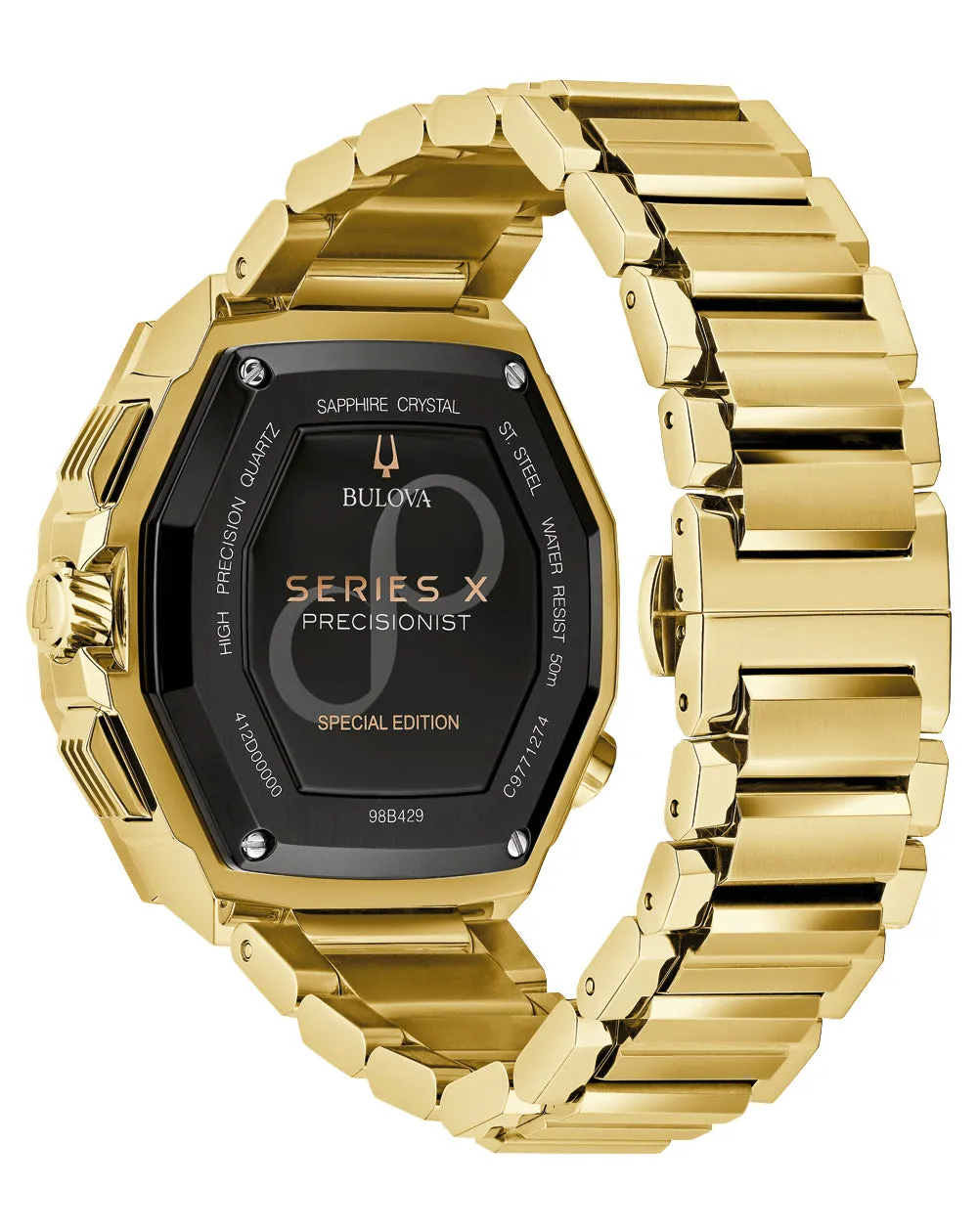 Bulova Series X Special Edition Black Dial Stainless Steel Watch 98B429