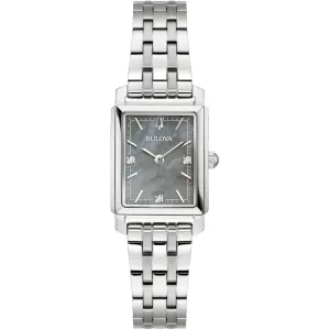 Bulova Women's Watch - Sutton Grey Dial Silver Stainless Steel Bracelet | 96P252
