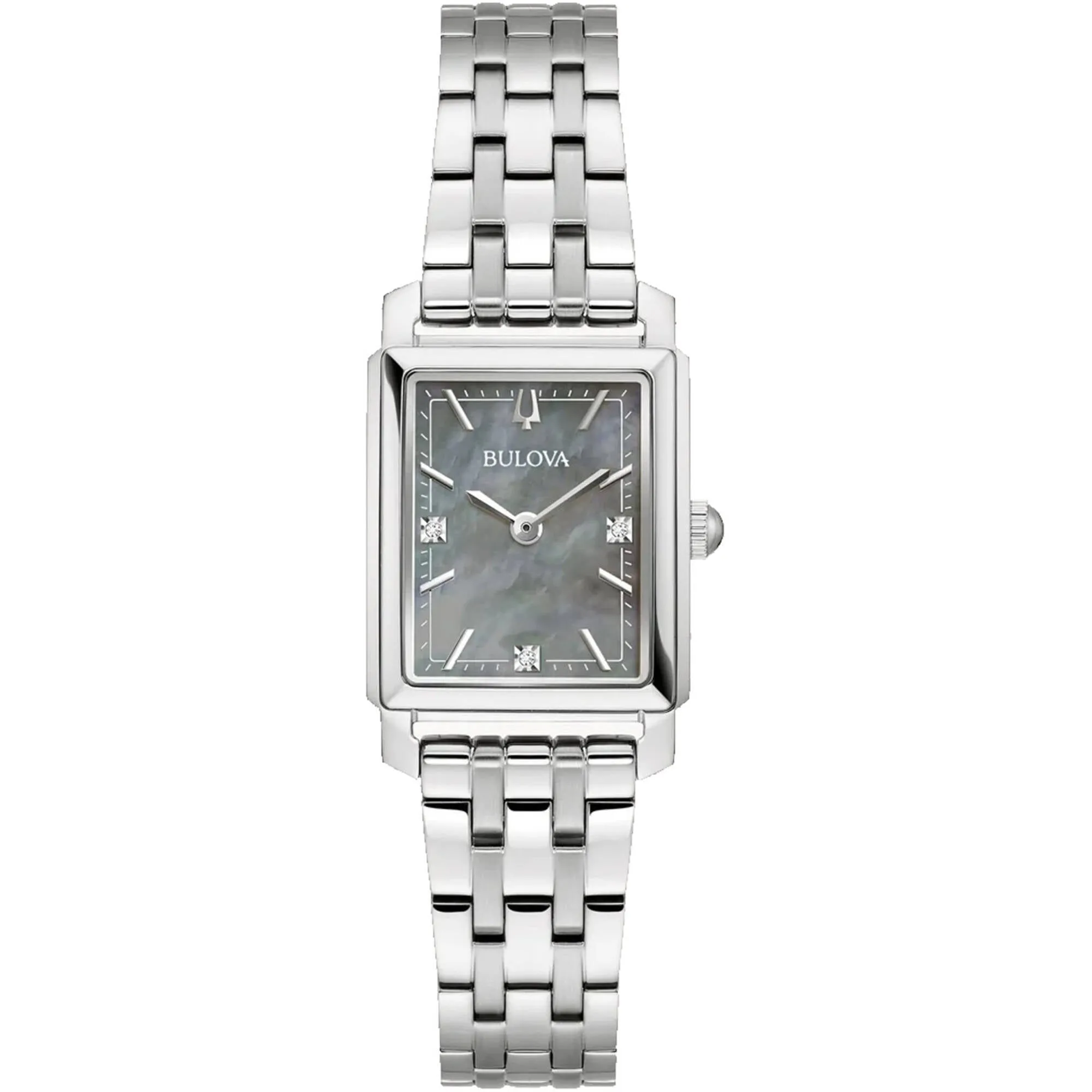 Bulova Women's Watch - Sutton Grey Dial Silver Stainless Steel Bracelet | 96P252