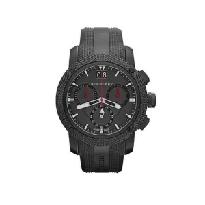 Burberry BU9802 Black PVD stainless steel case rubber strap Quartz men's watch