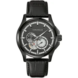 Caravelle Men's Watch - Dress Automatic Black Stainless Steel Case Strap | 45A153