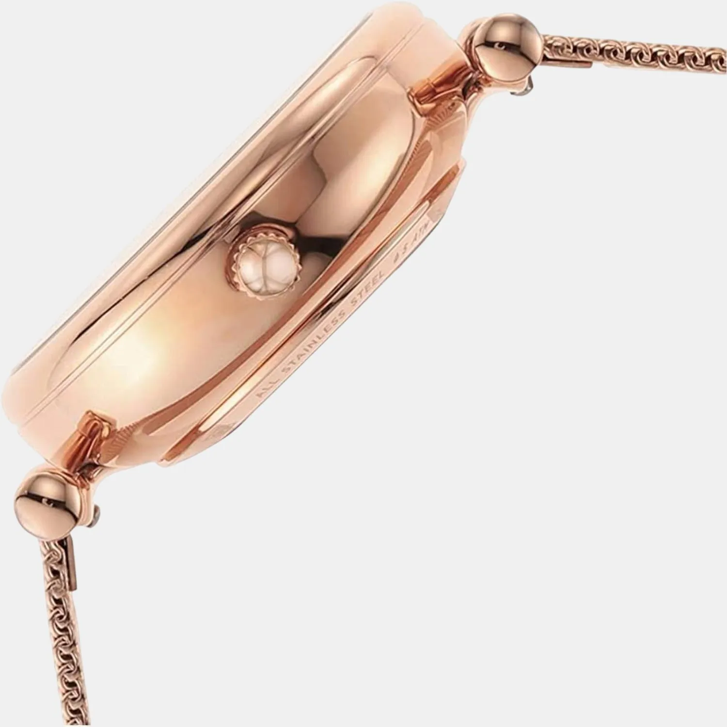 Carlie Women Automatic Rose Gold Dial Analog Stainless Steel Watch ME3175