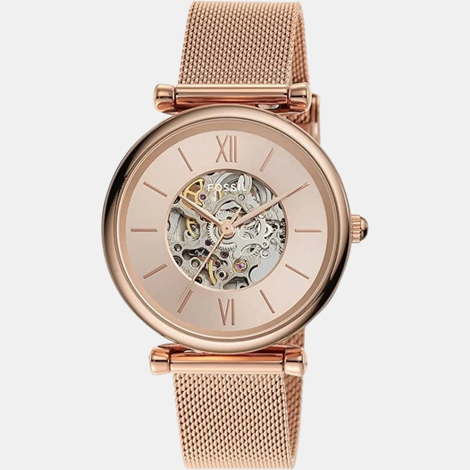 Carlie Women Automatic Rose Gold Dial Analog Stainless Steel Watch ME3175