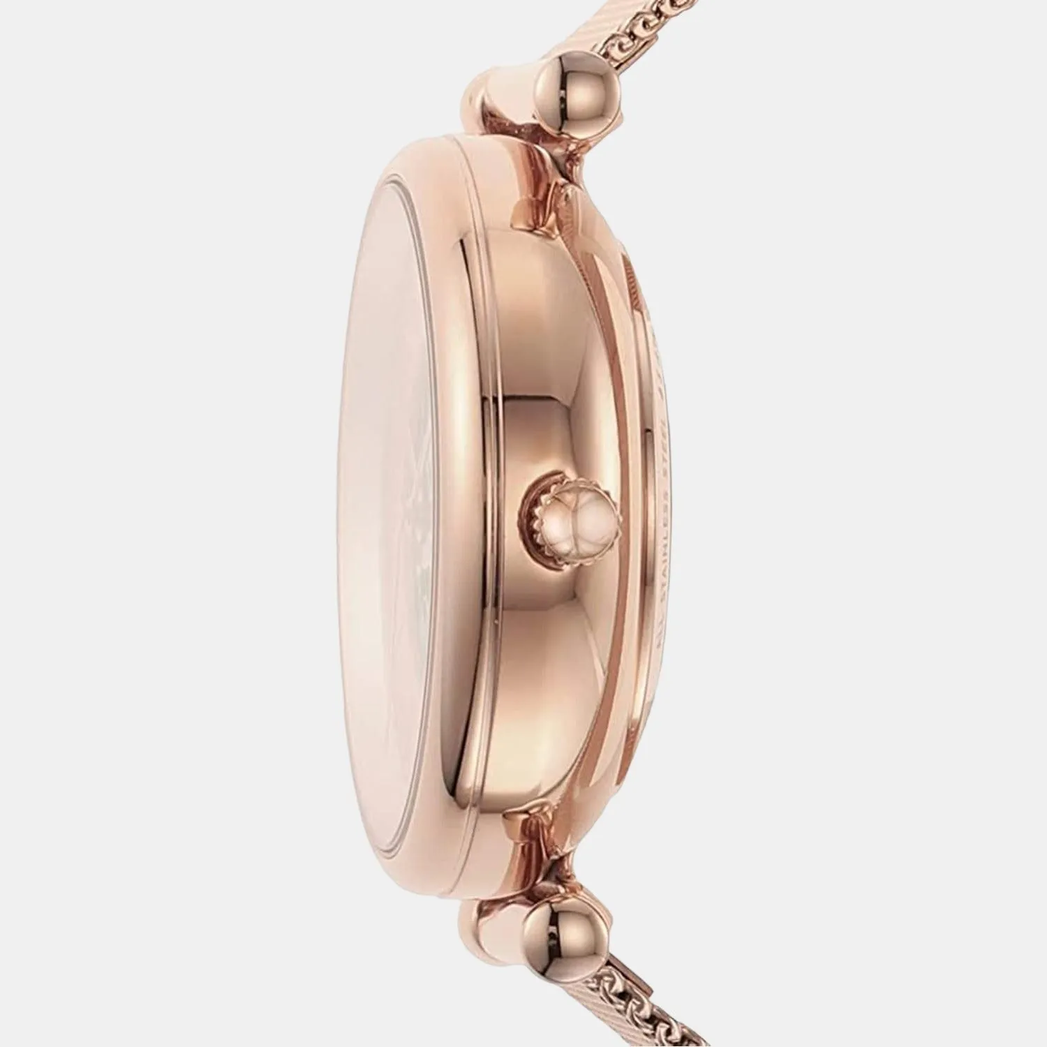 Carlie Women Automatic Rose Gold Dial Analog Stainless Steel Watch ME3175