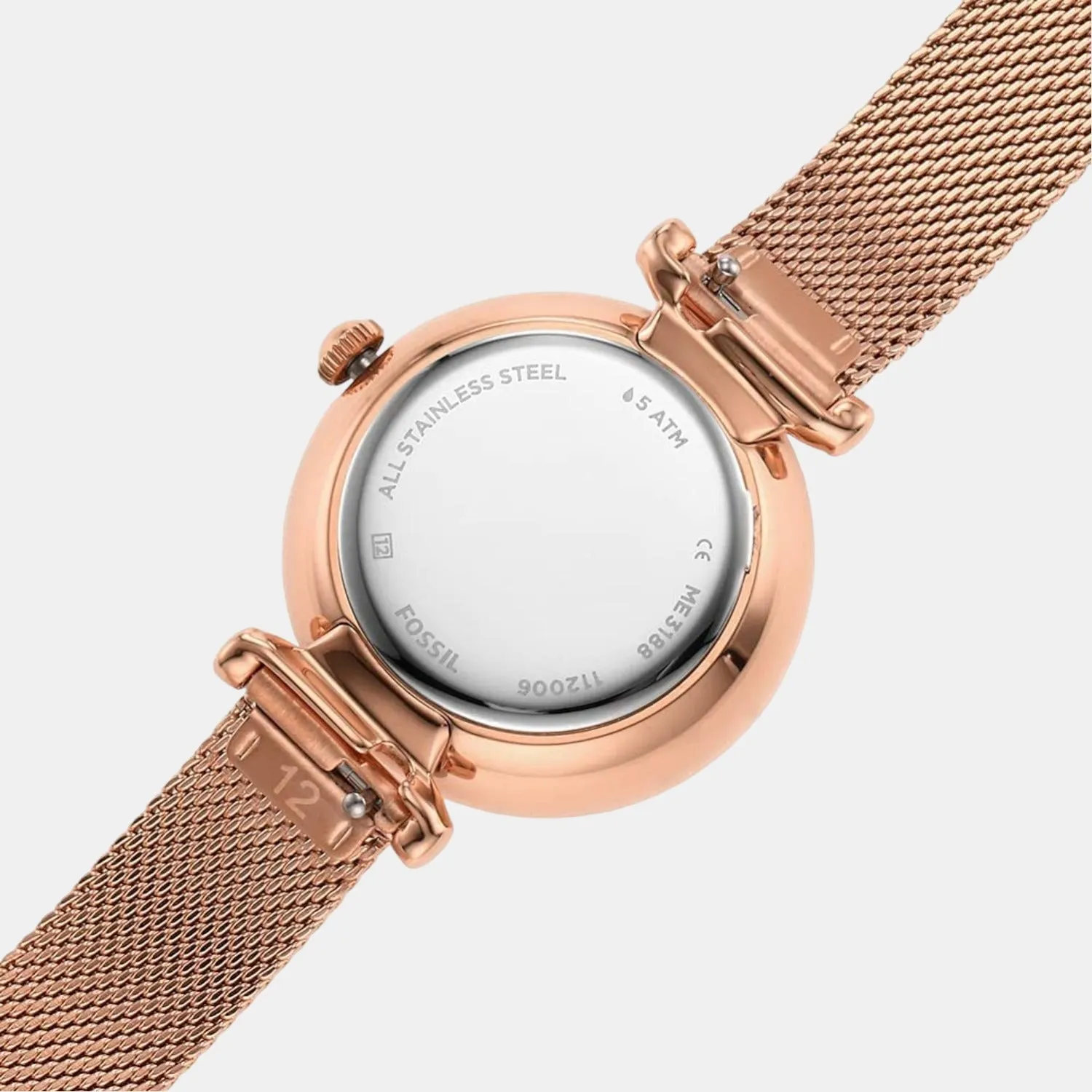 Carlie Women Automatic White Dial Analog Stainless Steel Watch ME3188