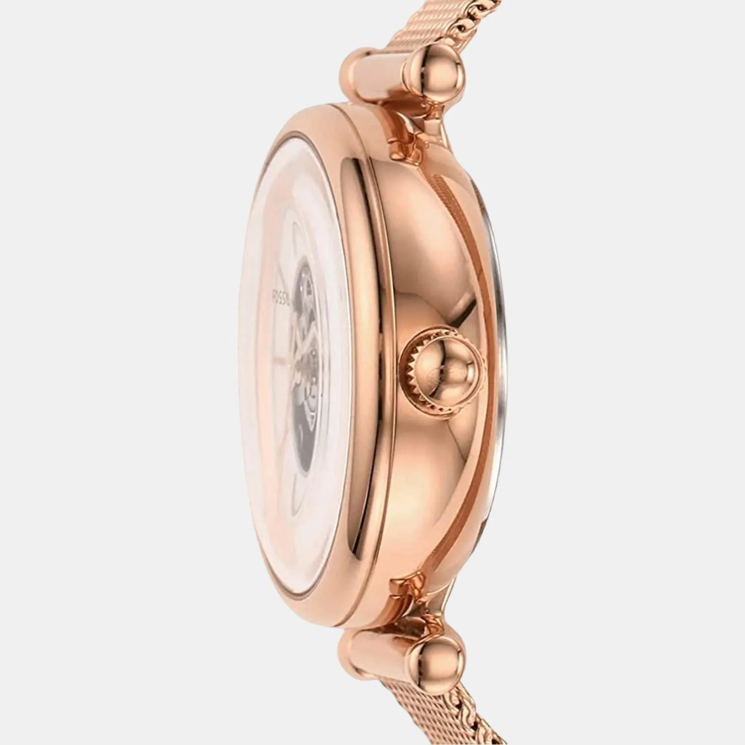 Carlie Women Automatic White Dial Analog Stainless Steel Watch ME3188