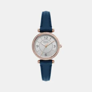 Carlie Women Quartz Silver Dial Analog Leather Watch ES5295