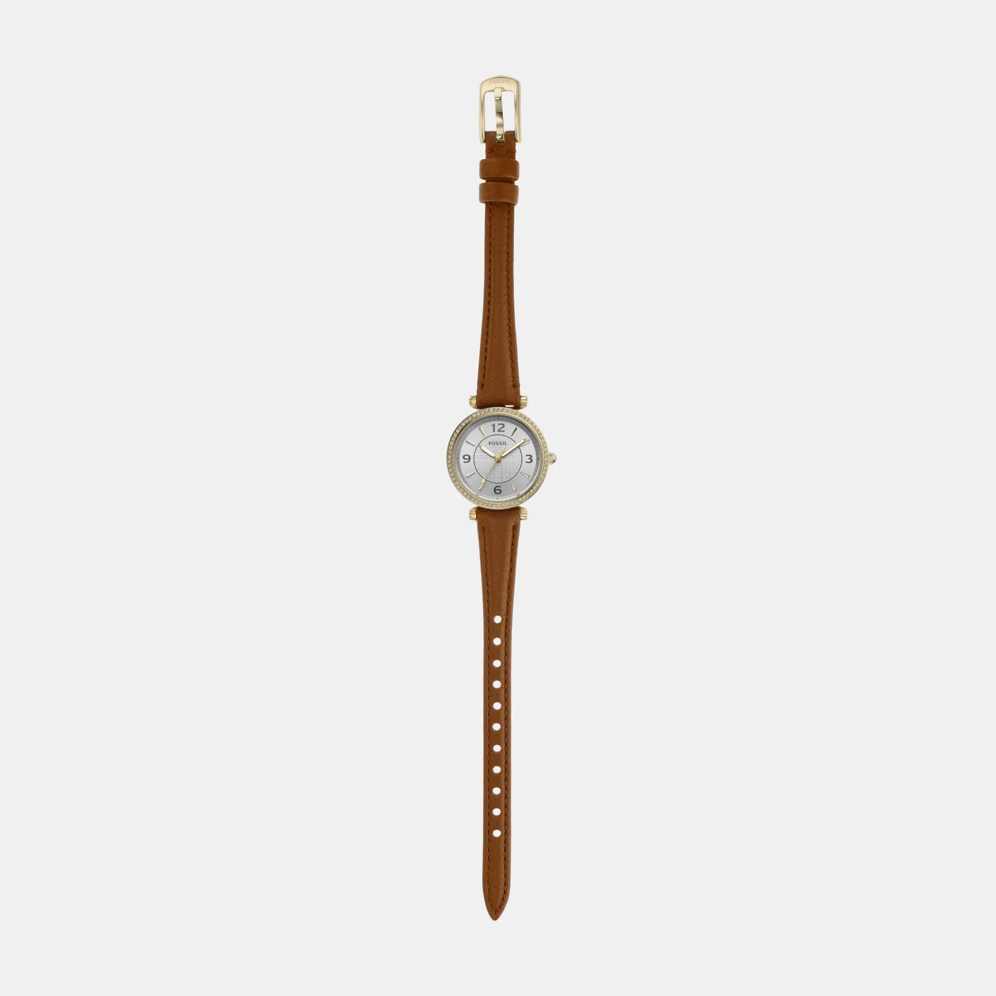 Carlie Women Quartz Silver Dial Analog Leather Watch ES5297