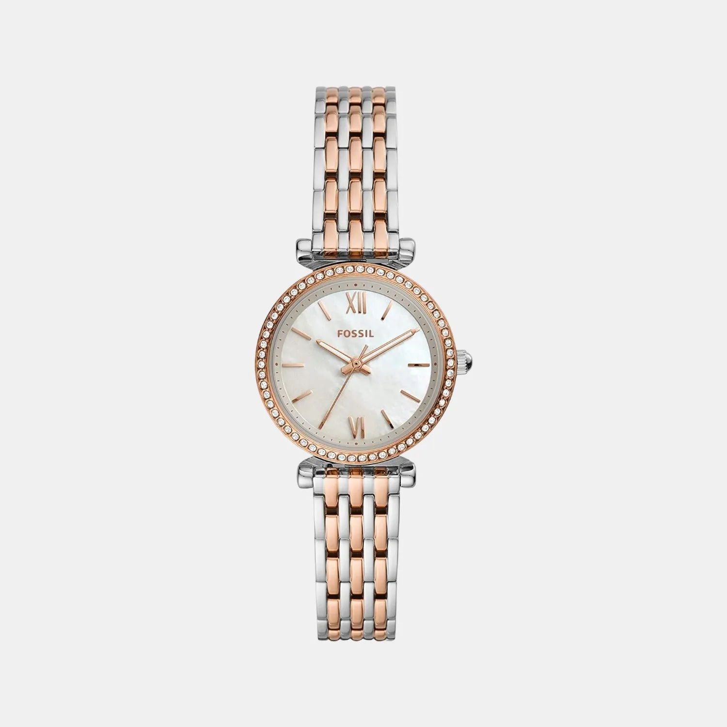 Carlie Women Quartz White Dial Analog Stainless Steel Watch ES4649