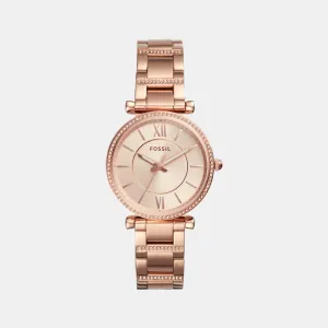 Carlie Women Rose Gold Dial Analog Stainless Steel Watch ES4301