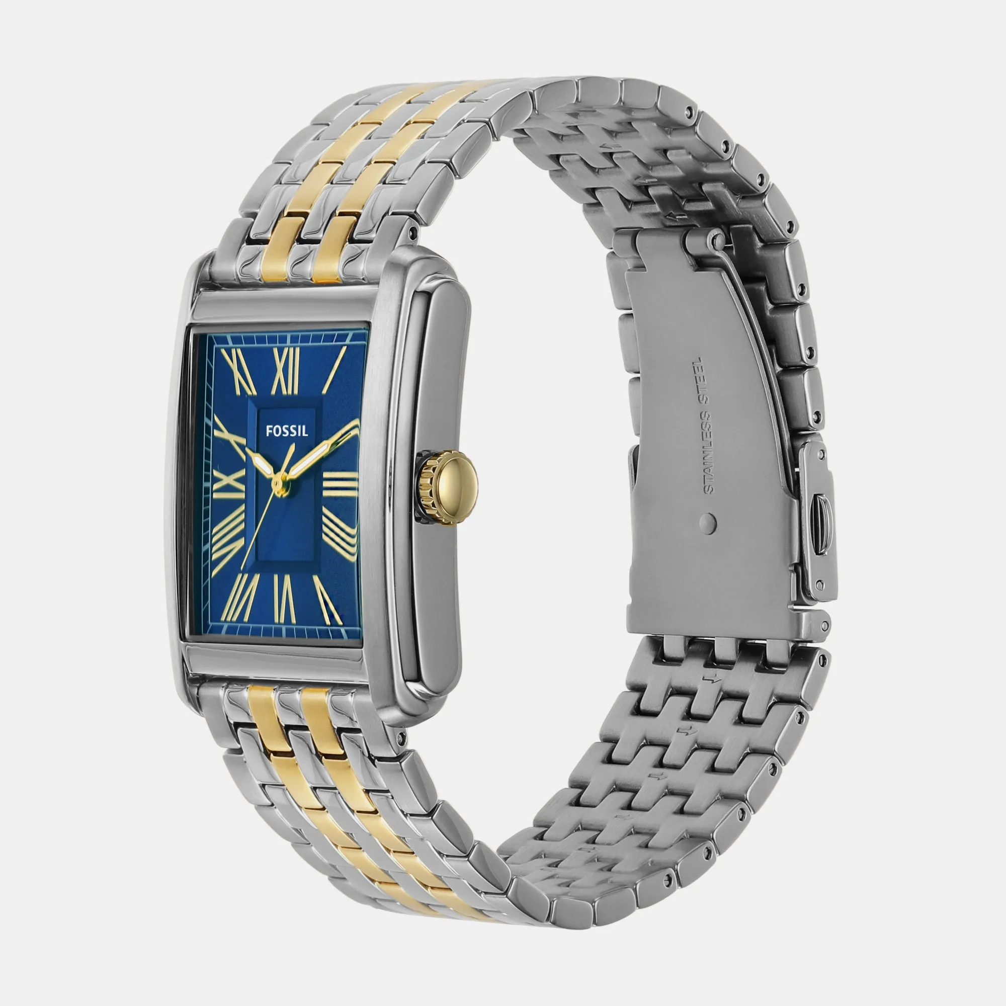 Carraway Men Quartz Blue Dial Analog Stainless Steel Watch FS6010