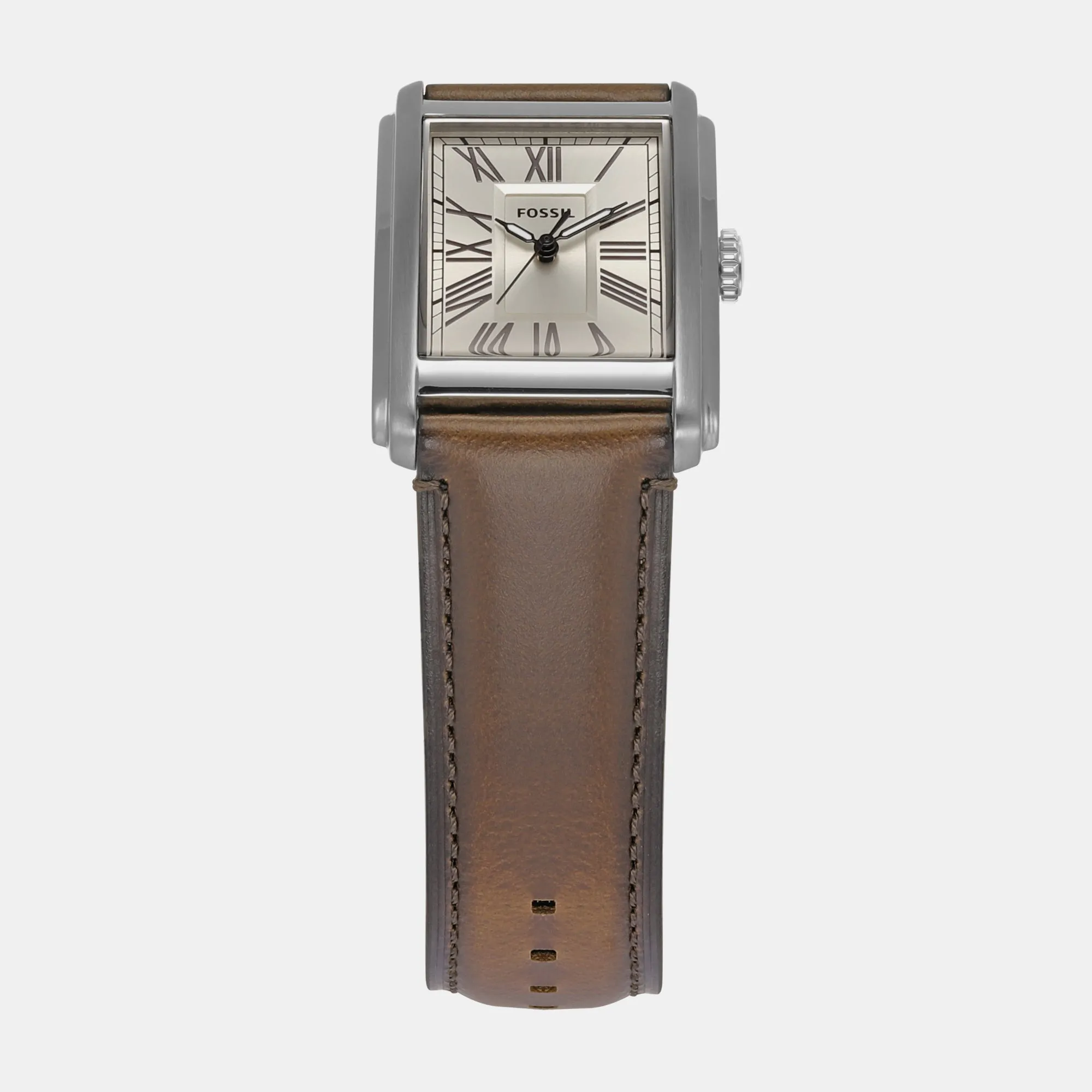 Carraway Men Quartz Cream Dial Analog Leather Watch FS6012