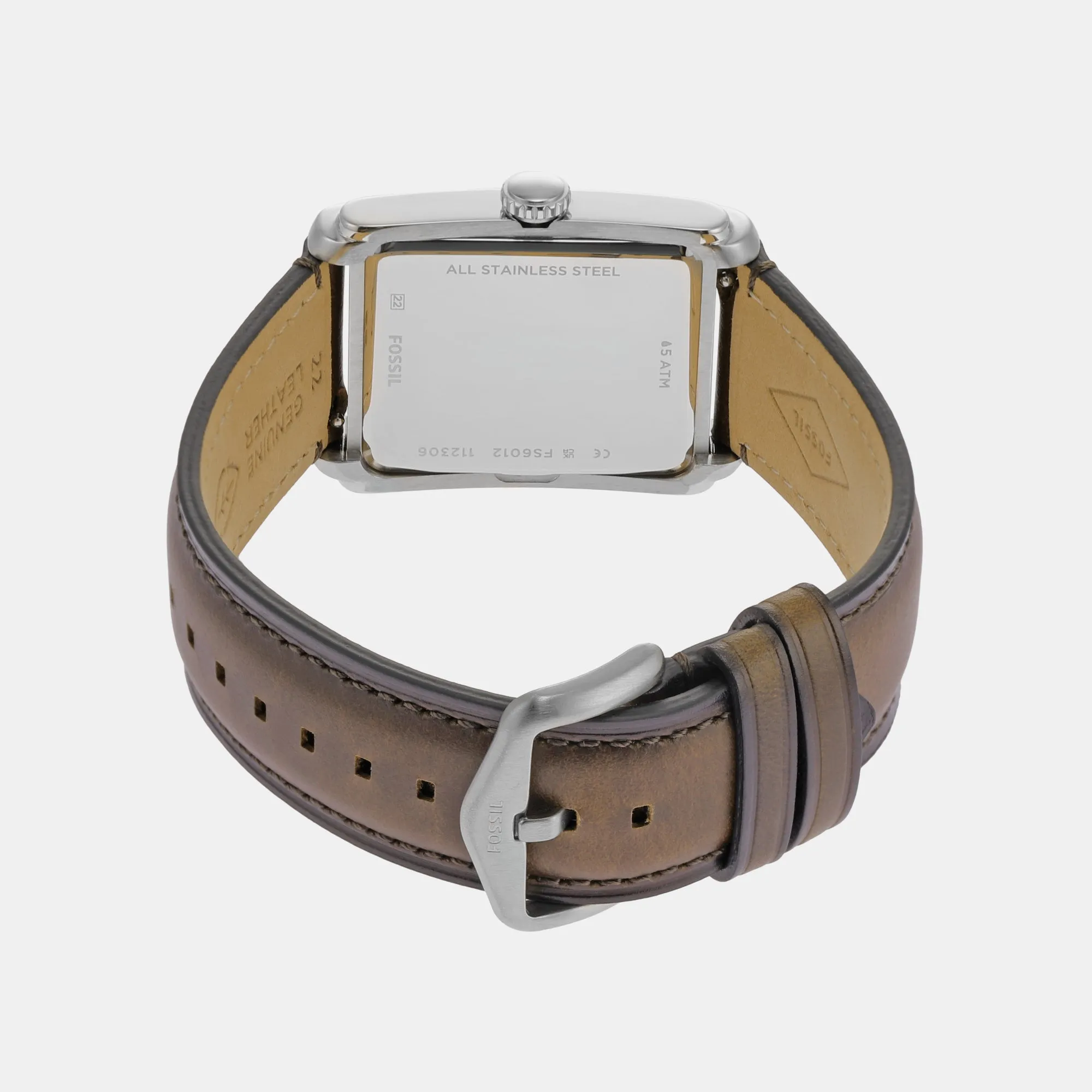 Carraway Men Quartz Cream Dial Analog Leather Watch FS6012
