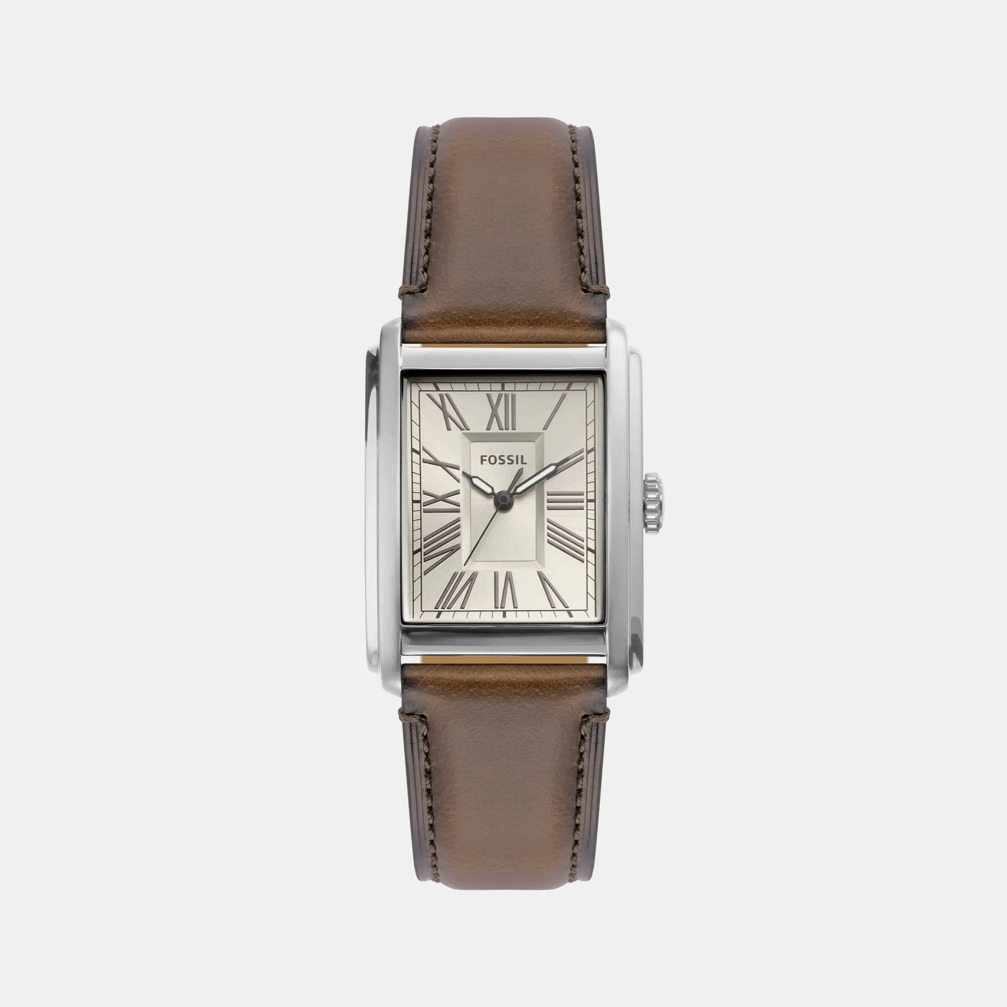 Carraway Men Quartz Cream Dial Analog Leather Watch FS6012