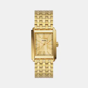 Carraway Men Quartz Gold Dial Analog Stainless Steel Watch FS6009