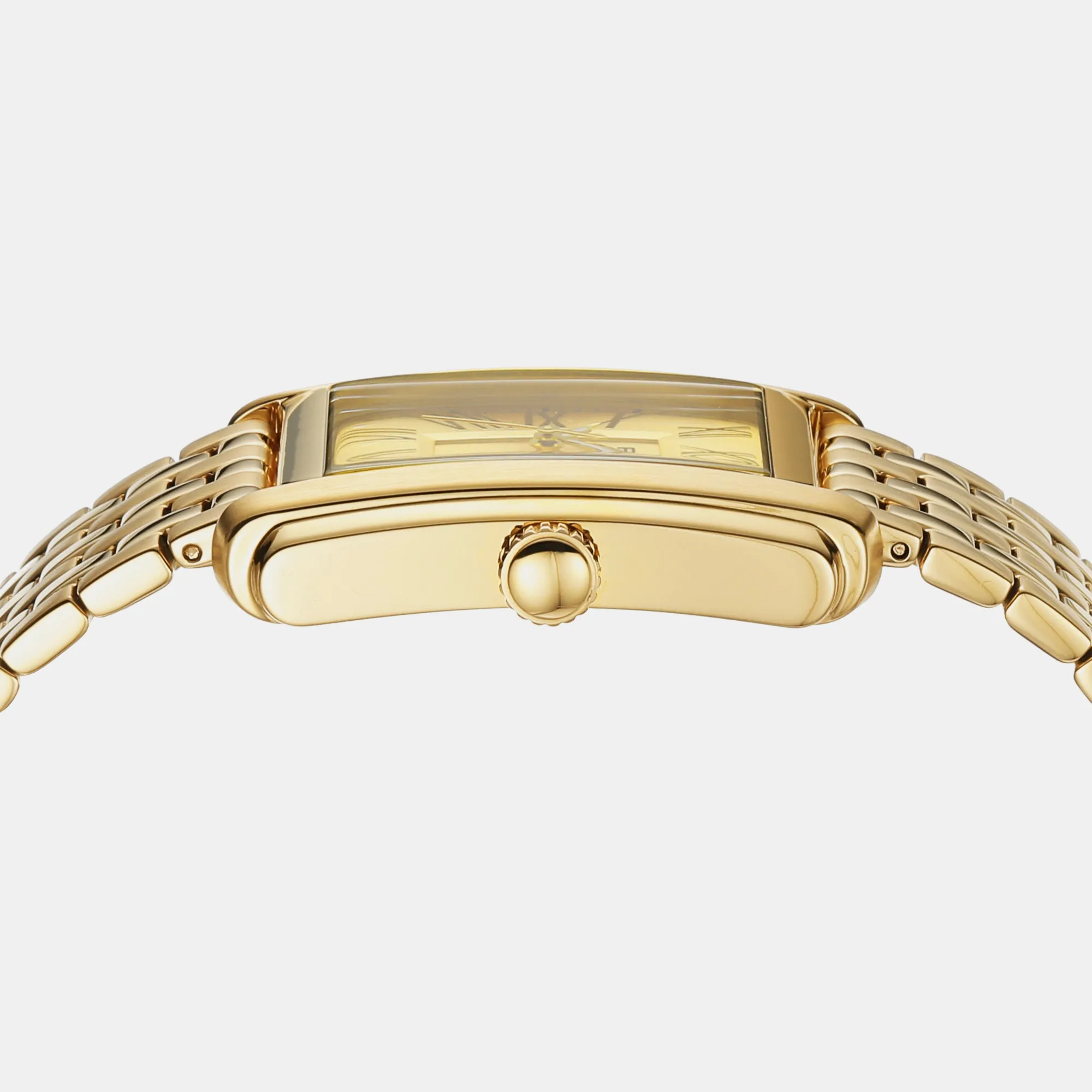 Carraway Men Quartz Gold Dial Analog Stainless Steel Watch FS6009
