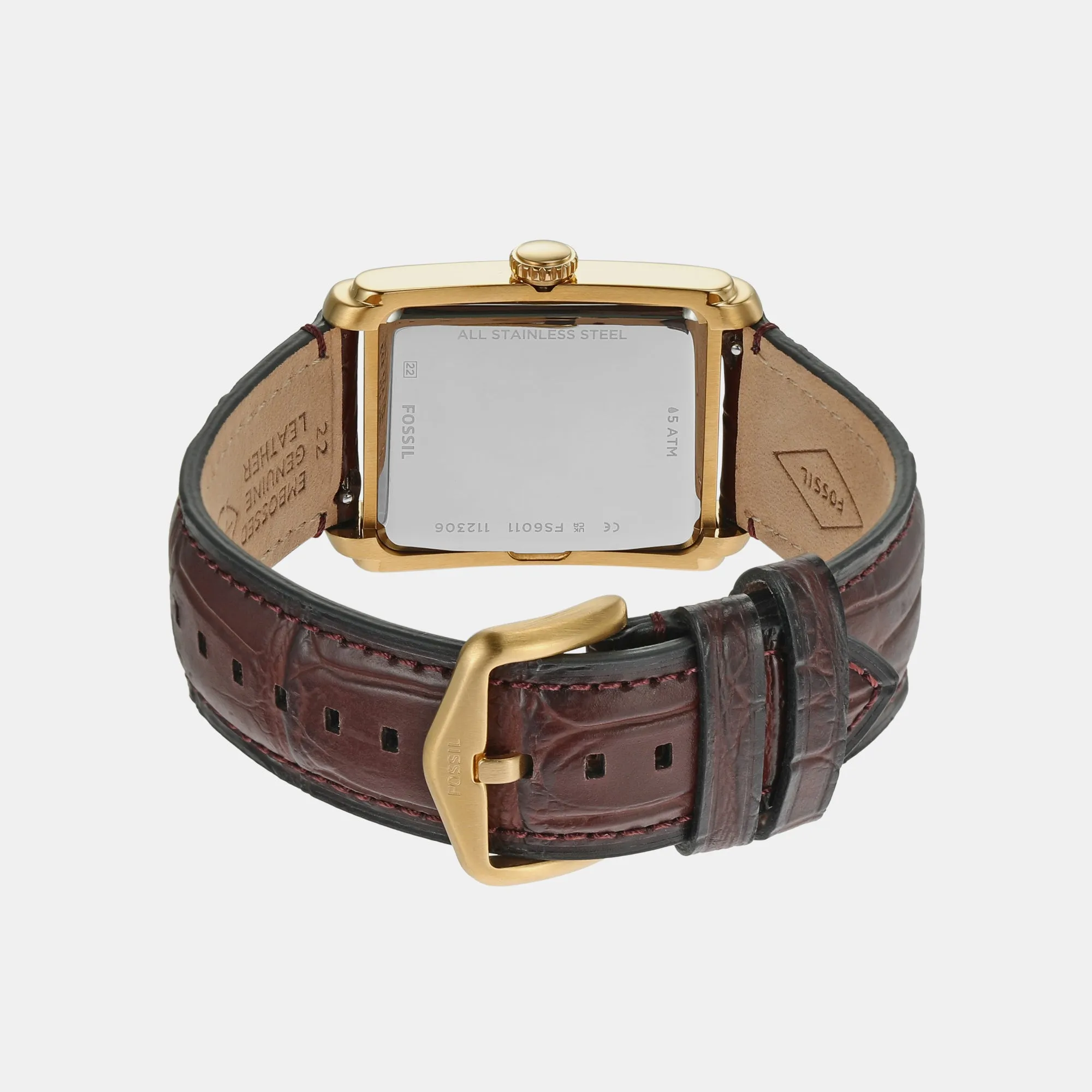 Carraway Men Quartz Silver Dial Analog Leather Watch FS6011
