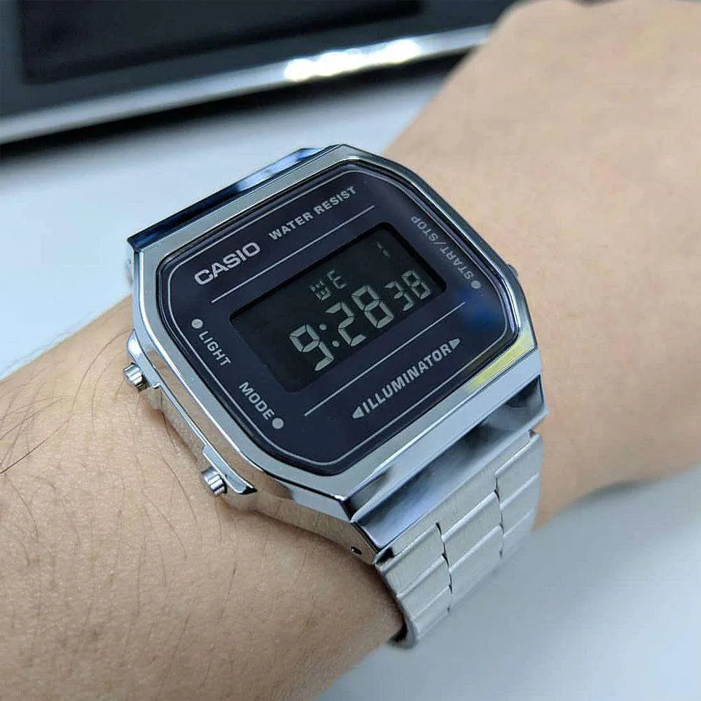 Casio A168WEM-1DF Silver Stainless Watch Unisex