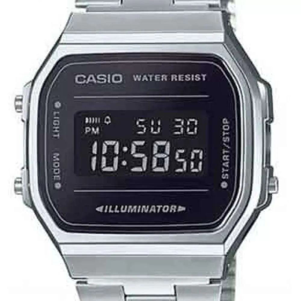Casio A168WEM-1DF Silver Stainless Watch Unisex